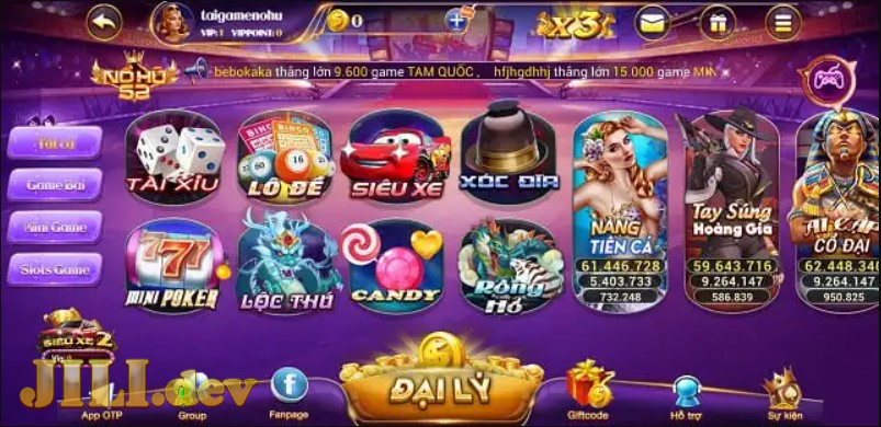 Những thể loại trò chơi thú vị tại cổng game Nổ Hũ 52