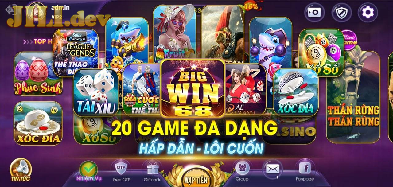 BigWin68 và những tựa game HOT