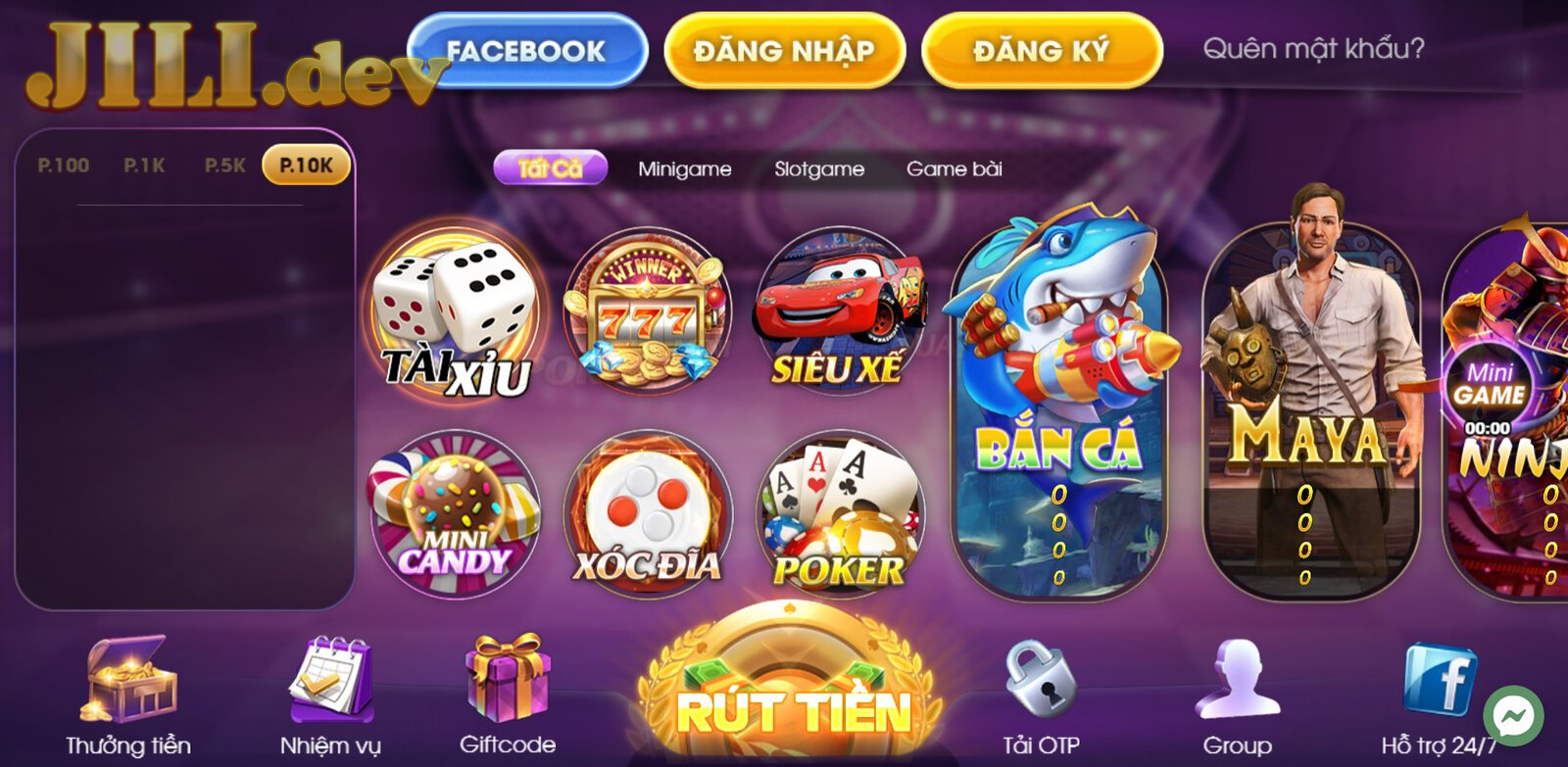 Kho game SAM86 đa dạng