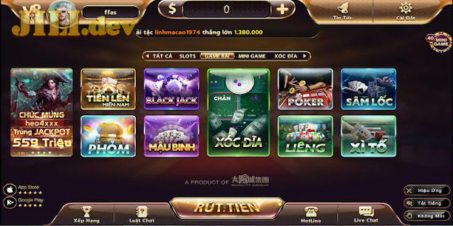 Những mảng cá cược đang có tại Cổng game V8 Club