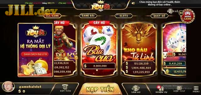 Các trò chơi hiện có tại cổng game YOU88